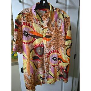 Oxford Lads Short Sleeve Shirt Sz XXL Cool Design!